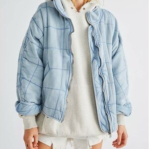 Free People Dolman Quilted Knit Jacket small